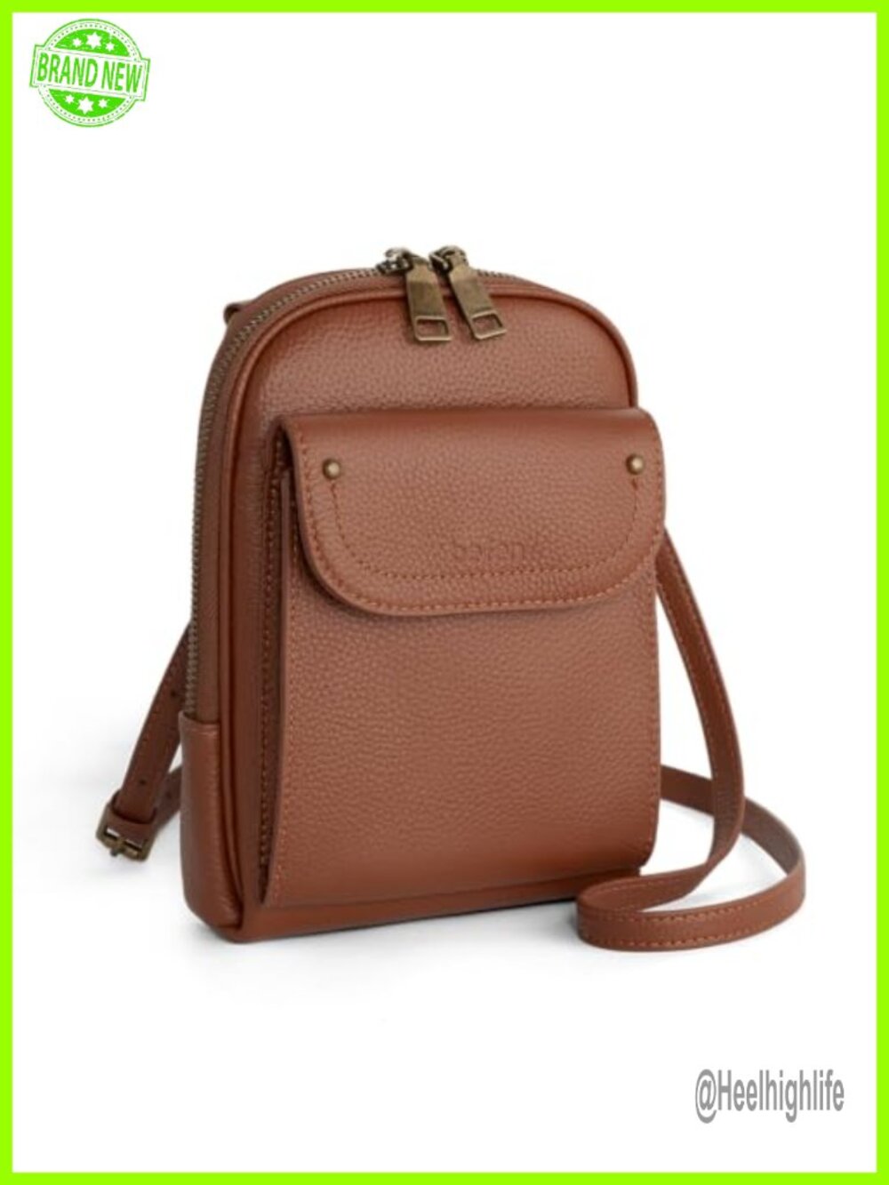 Genuine Leather Crossbody Bag for Women RFID Small Phone Purse